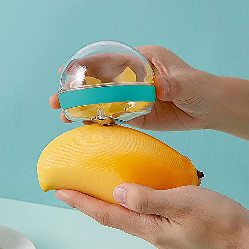 Multifunctional Peeler, Peeling Knife With Storage Box, Household Potato Fruit And Vegetable Peeling Artifact, Anti-Dandruff Mini Peeler (Blue-Green) #TOP25