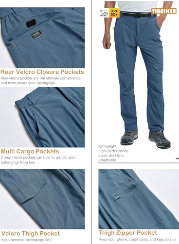 Calça cargo tática masculina, de secagem rápida, impermeável, leve, para viagem, pesca, acampamento,
