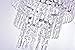 FlavorThings 3 Tiers Fuax Crystal Acrylic Beaded Chandelier, W10.5