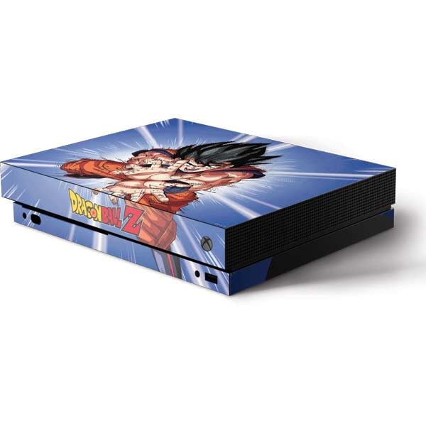 Skinit Decal Gaming Skin Compatible with Xbox One X Console - Officially Licensed Dragon Ball Z Goku Kamehameha Blast Design
