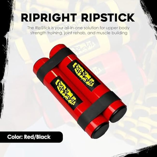 RipStick, Workout Equipment for Joint Rehab, Shoulder and Resistance Training, Muscle Building and Core Workout Equipment with 6 Adjustable Resistance Bands