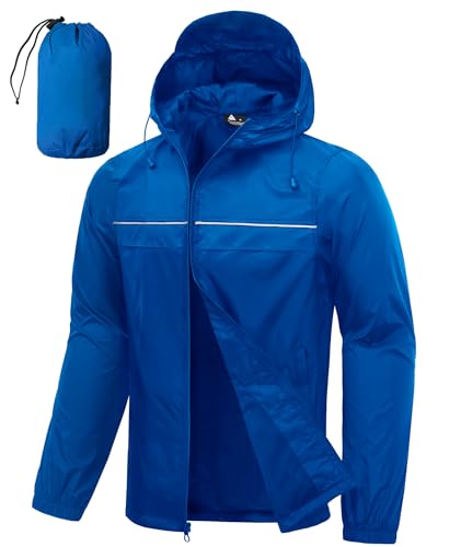 Image of SWISSWELL Mens Rain Jacket & Coats Packable Lightweight Waterproof Rain Shell Hooded for Golf Travel Hiking