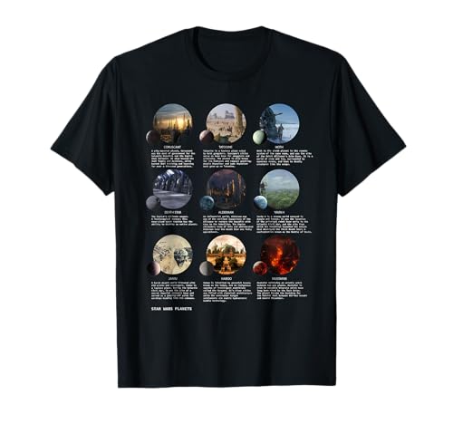 T-shirt Star Wars Planets portable en convention geek et au quotidien