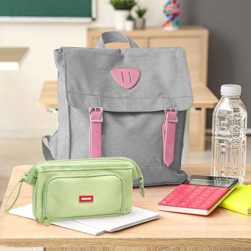 Image of Large Capacity Pencil Case Big Pencil Pouch Special Aesthetic School Pen Bag For Girls Teen Nurse Adults Kids Soft Organizer With Zipper Cute Travel Pencil Pouches Estuche Para Lapices Green