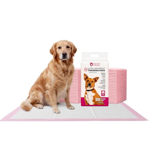 Image of FPN Pink Puppy Pads for Dogs 25 Count 24x36 Inch | Extra Large Disposable Pee Pads for Dogs & Puppies | Dog Training Pads for Potty Training, Pet Training Pads, Dog Pads XL