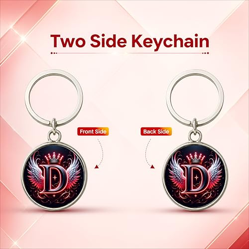 Image of magical gifts MG | Premium Alphabet & Initial Metal Keychain for Bags & Keys | Double-Sided | Personalized Initial Charm Keyring | Heavy-Duty Metal | Perfect for Gifting & Daily Use