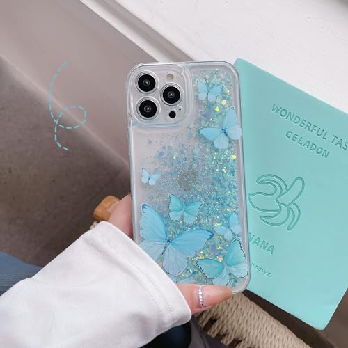 Coque iPhone 13 Pro Max papillon bleu pour illuminer vos soirées entre amies - 5