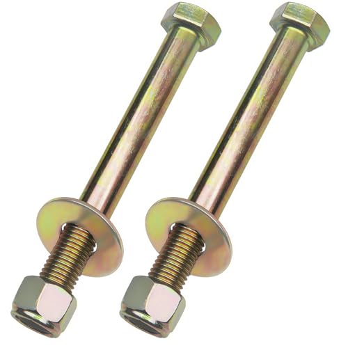 Image of 7 /8 inch x 8 inch Hex Head Bolt by Color Galvanization with Nylon Lock nut and Large Size Washer Assortment Kit,Alloy Steel,Grade 8.(2pcs Pack),by Metalsuberg