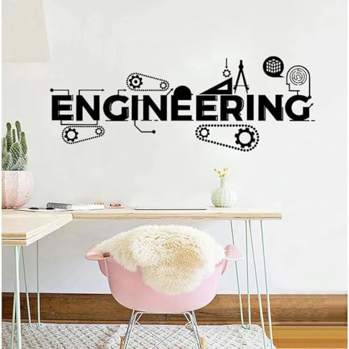 Vinilo decorativo educativo para pared blanco y negro KGXUEDAM miniatura 2