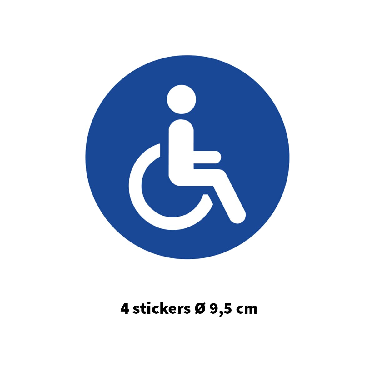 Pack of 4 Waterproof and UV Resistant Laminated Signage Vinyl Stickers for Wheelchair Users Disabled Car Toilet Door Chair - Image 4