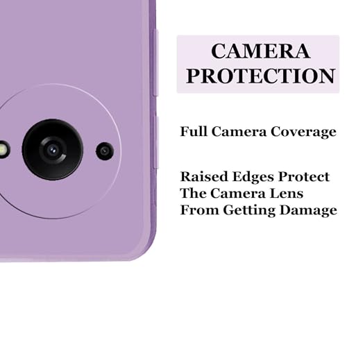 Image of A rtistque Back Cover Case for Mi Redmi A3 / A3X / Poco C61 with Camera Protection | Shockproof TPU | Stylish Protective Design | Slim Fit | Ultra Matte Redmi A3 / A3X / Poco C61 Back Cover - Purple