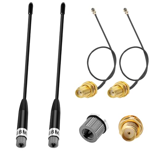 Jaxiyun 10dBi 868MHz Lora Antenne pour Meshtastic Lora Long Range Soft Whip-Antenne, 50 Ω, VSWR <1,5, SMA Mâle 195mm + Câble (U.FL IPX) vers SMA Femelle pour ESP32/LoRa32 V3/LoRa32u4 II (2PCS)