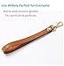 UTreers Wristlet Strap, Genuine Leather Keychain Wristlet KeyChain Hand Strap for Wallet Purse Clutch Cellphone Wristlet Key (B2 Brown)