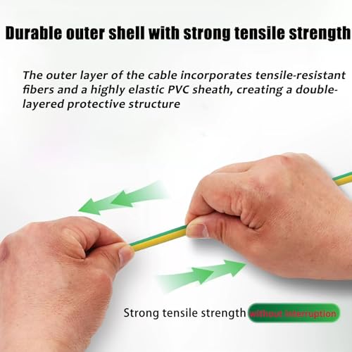 Cable eléctrico amarillo-verde de cobre sólido para cableado doméstico 4