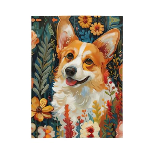 Couverture flanelle Corgi douce pour lit canapé camping et plaid de jardin - 3
