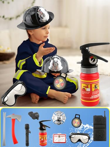 Disfraz Completo Infantil Bombero 13 Piezas 8-9 Años miniatura 6