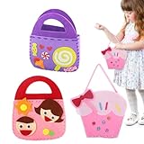 Kids Sewing Bag Kit - Easy Sewing Crafts Set, Fun Handmade Purse Maker, Engaging Creative Learning Toy | Educational DIY Activity, FirstSewing Experience for Children, Arts Crafts Project for Home or