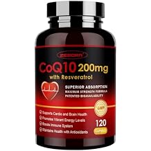 ZEBORA CoQ10 200mg Capsules Quick Absorption Non-GMO