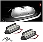 2PCS LED License Plate Light, 12V/24V Waterproof 6-SMD License Plate Lamp Tail Light for Most Cars, Trucks, Trailer, Buses, Step Courtesy Light, Dome/Cargo Lights (White)