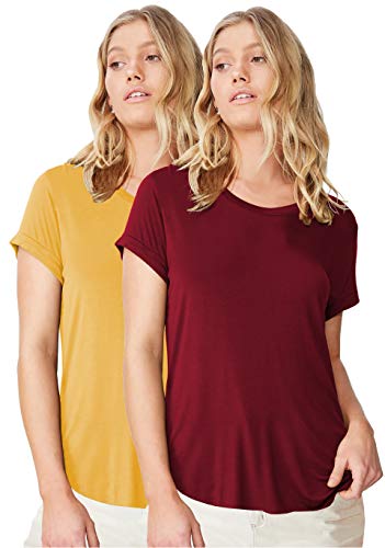 Image of Fabricorn Combo of Plain Color Stylish Up and Down Cotton Tshirt for Women