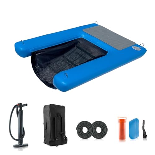 ERRULAN Inflatable Dog Pool Float Ramp, Dog Boat Ladder Heavy Duty for Dogs Up to 200LBS, Non-Slip EVA Dogs Ramp Water Platform for Pools, Boats, Docks, Sea and Lake