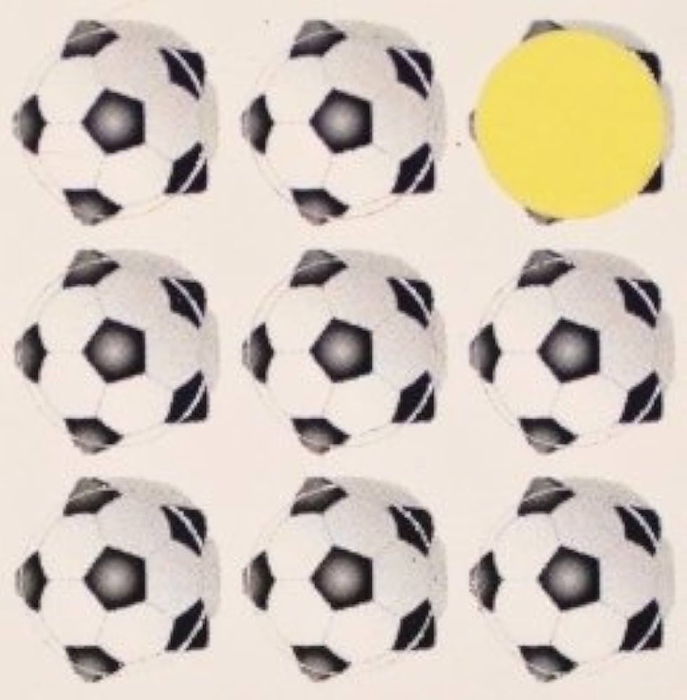 Amazon | サッカーボール（1）/1シート9枚(ワールドカップ