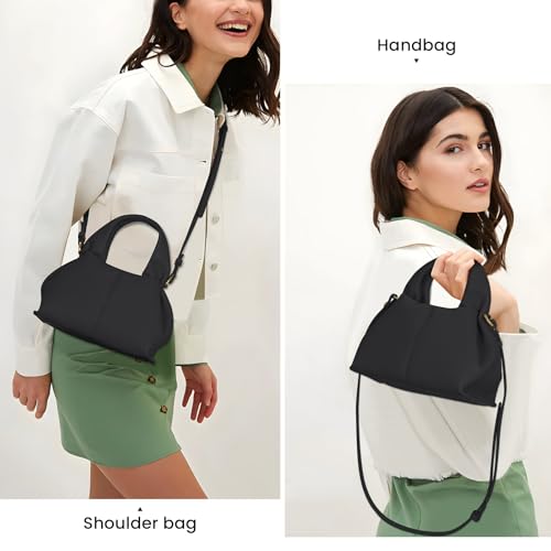 Image of Cloud Pouch Dumpling Clutch Purse Women Tote Shoulder Retro Crossbody Bag with Removable Strap