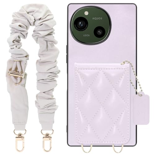 LOOF SWEET-SHELL SHUSHU �{�v �J�[�h�z���_�[ �X�}�z�P�[�X for AQUOS R9 / R10 �p �P�[�X �J�o�[ �X�g���b�v �V���[�g�X�g���b�v �V���V���X�g���b�v �X�g���b�v�z�[�� �J�[�h���[ �w�� �J�[�h���� �V�F�� �w�ʎ�