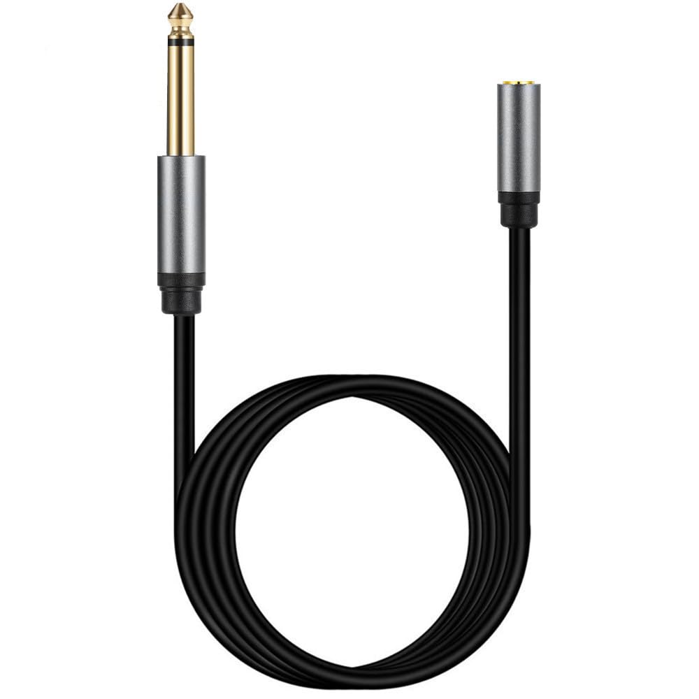 Cable TRS de 3,5 mm a TS de 6,3 mm Seadream para conectar guitarras y pianos de 6 pies 3