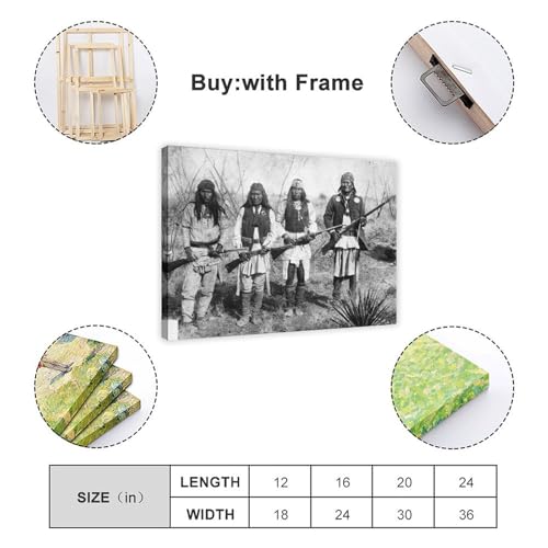 Impression sur toile Geronimo de qualité supérieure avec cadre