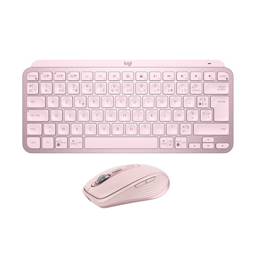 Logitech MX Keys Mini Clavier + MX Anywhere 3S Souris sans Fil - Saisie Fluide, Touches rétroéclairées, défilement Rapide, Bluetooth, Compatible avec...