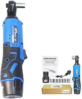 230RPM Cordless Electric Ratchet Wrench Set, 3/8" 12V Power Electric Ratchet Driver with 7 Sockets, Two 1500mAh Lithium-Ion Batteries and Fast Charge