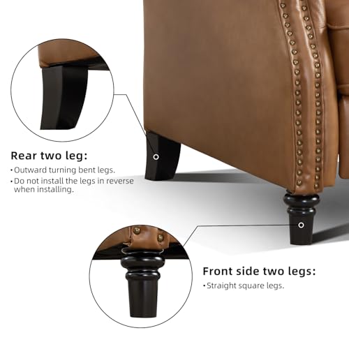CANMOV Push Back Leather Recliner
