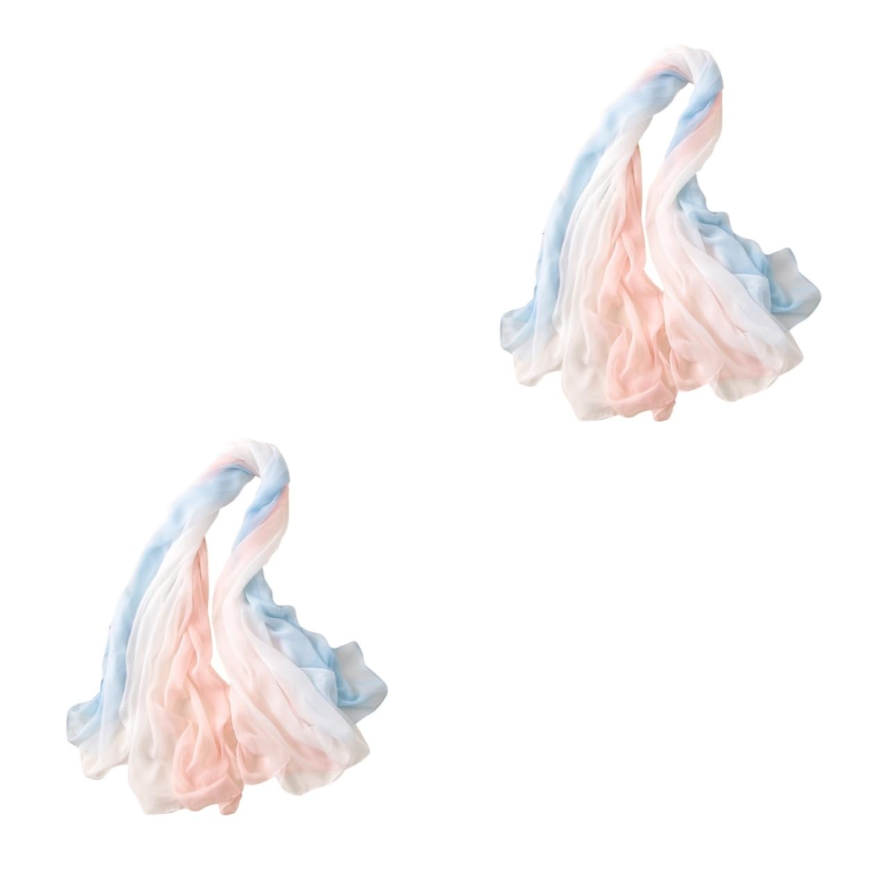 GALPADA 2 Pz sciarpa estiva Sciarpa leggera chiffon di chiffon da donna scialle da donna