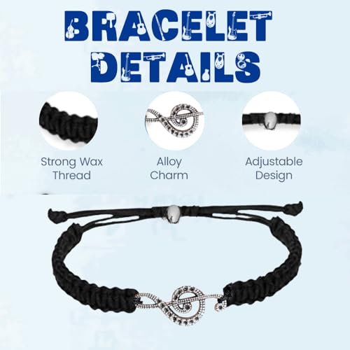 Infinity Collection Charm Bracelet - Treble Clef Jewelry With Adjustable Braided Band, Music Gift for Musicians, Marching Band Members, and Music Lovers2