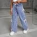 Bow Jeans for Girls Wide Leg Kids Baggy Flare Barrel Denim Pants Plus Size Casual Fall 2025 Youth Clothing High Waisted Cute Preppy Back to School Clothes Tween Teen Y2k Outfits Pockets