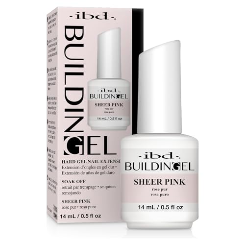 IBD Building Gel, Hard Gel Nail Extension, Sheer Pink, 0.5 oz
