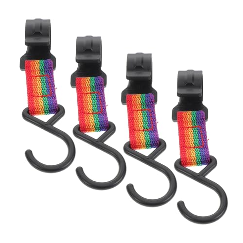 SUPVOX Camping Storage Rack 4pcs Portable Hangers Multi-Functional Hooks for Travel Fence Garment Bag