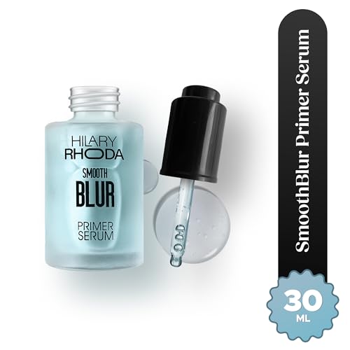 Image of Hilary Rhoda Smooth Blur Primer Serum for face | Pore Minimizer | Niacinamide Infused | Hydrating Makeup Primer | Smooth & Glowing Skin | (Blueberry Shade 02) - 30ml