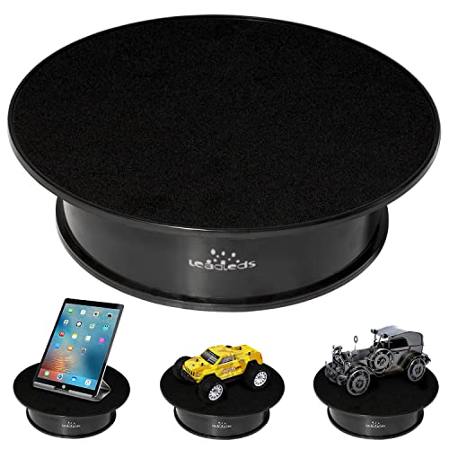 20,3 cm Black Velvet Présentoir Rotatif motorisé tournant Produit idéal pour Les Bijoux Hobby Miniature de Collection, Noir, Dia.:8' (20cm Top STA