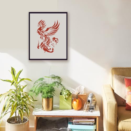 FINGERINSPIRE Phoenix Large Stencils 21x29.7cm Firebird Painting Stencils Flying Phoenix Drawing Stencils Mythical Phoenix Stencils Brilliant Phoenix Templates Flame Phoenix Templates for Wall Decor - Image 4