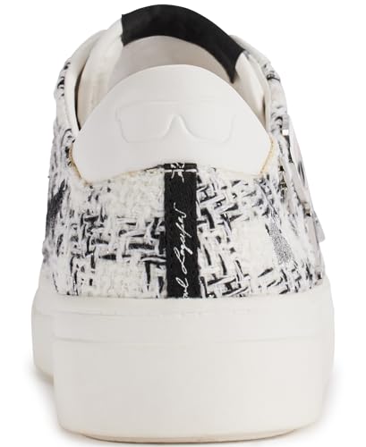 Image of Karl Lagerfeld Women's Cate Pins Tweed Lace up Sneaker