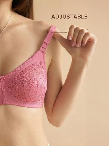 Image of INKURV Full Coverage Net Bra for Women Cotton| Comfortable Minimizer Bra for Heavy Breast Bra for Big Busts| Sag Lift Support Bra