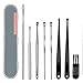 Limpiador de Orejas Conjunto Limpiador de Orejas de Acero Inoxidable con Caja de Almacenamiento Eliminación de Cera de Corriente y Limpieza de Orejas fáciles de Limpiar y esterilizar 8 Set de Ace