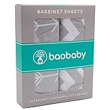 Bassinet Sheets for Baby Girl & Baby Boy | Nursery Bedding Mattress Cover & Changing Pad Cover | Uni