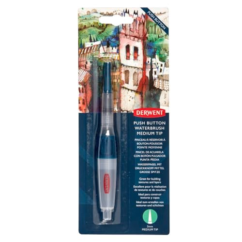 Image of Derwent Push Button Waterbrush Medium Tip