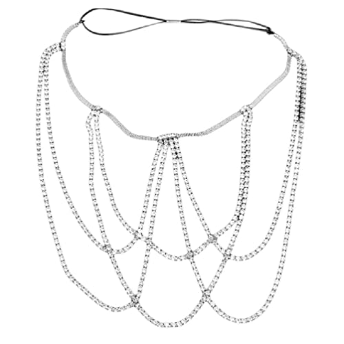 Sexy Glitzer-Strass-Kristall-Beinkette für Damen, mehrschichtig, Metall, elastischer Oberschenkelgürtel, Strumpfband, Körperschmuck für Club,...