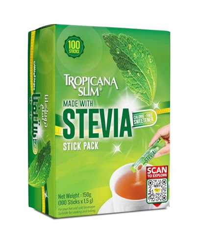 Tropicana Slim Made with Stevia Stick Pack 1.5 grams 100 Sticks