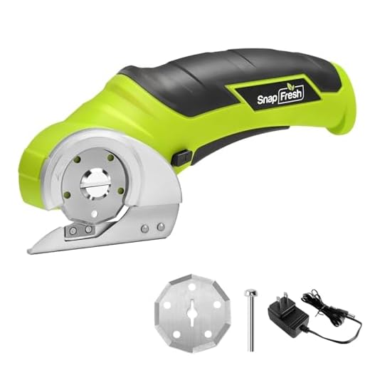Cordless Electric Scissors, SnapFresh 4V Electric Mini Cutter, Rotary Cutter for Fabric and Cloth, Carpet and Cardboard Cutter with a Replacement Blade
