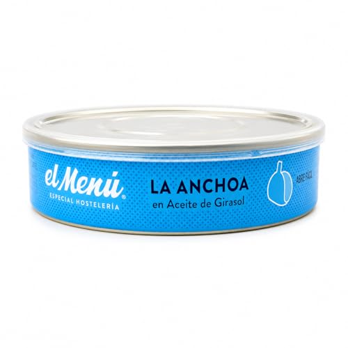 Anchoa en Aceite de Girasol Especial Hostelería El Menú 500g | Conserva Premium para Sector HORECA | Ideal Restauración, Tapas y Cocina Profesional